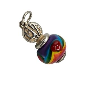 RETIRED James Avery Silver Multicolor Love Charm